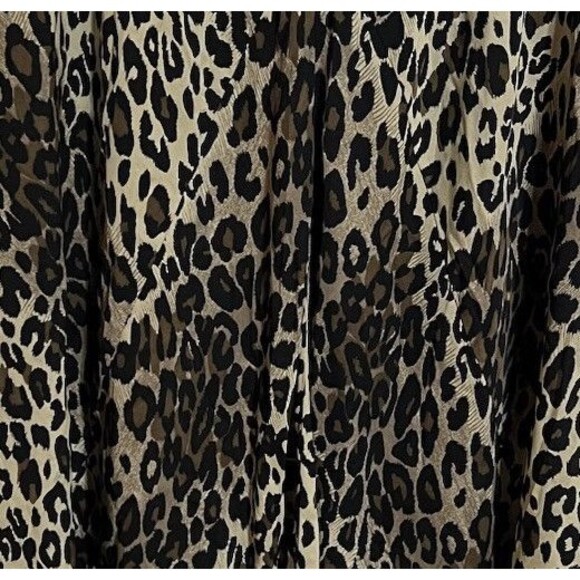 Animal Print Silk Skirt Brown Multi-Tone Lined Hi Low western Boho festival K - Picture 7 of 7